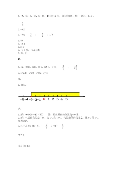 六年级毕业班数学期末考试试卷含答案（满分必刷）.docx