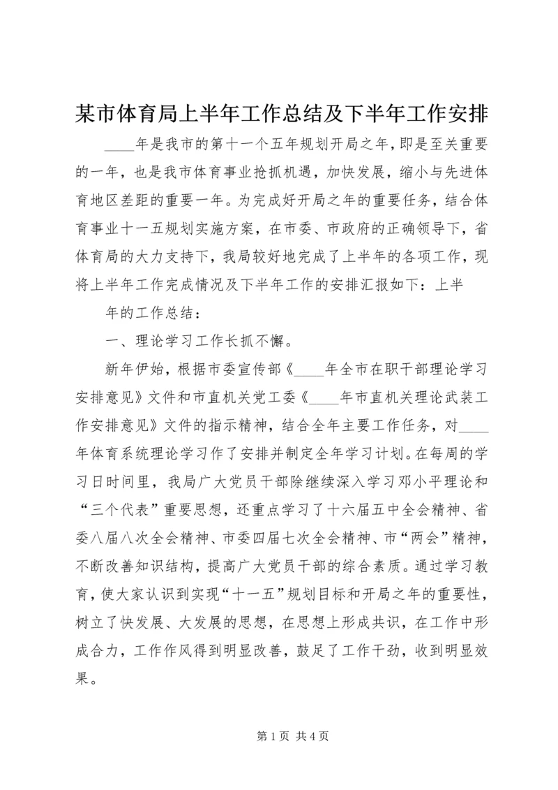 某市体育局上半年工作总结及下半年工作安排 (7).docx