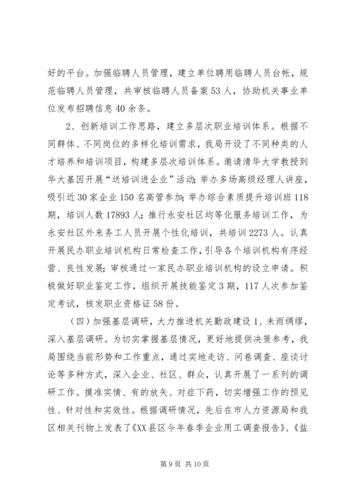 人力资源局年度工作总结.docx