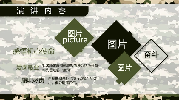 迷彩风八一军事部队保密教育PPT