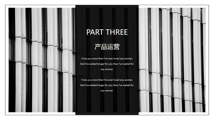 黑白欧美风各类型通用PPT模板