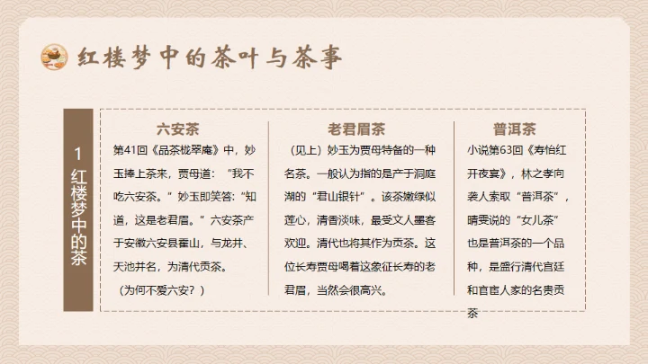 红楼梦饮食文化通用PPT模板