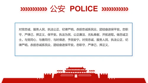蓝色大气公安警察年终工作计划动态PPT模板