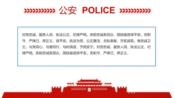 蓝色大气公安警察年终工作计划动态PPT模板