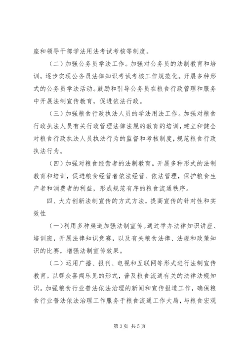 粮食普法工作计划.docx