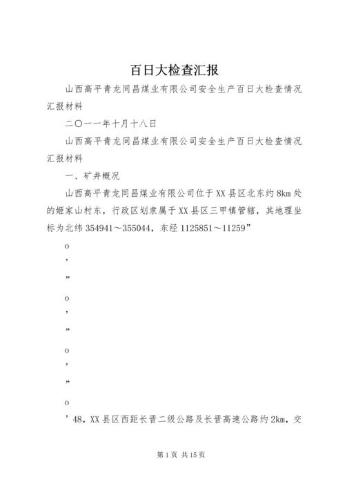 百日大检查汇报 (3).docx