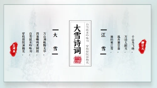 寒时大雪时节通用PPT模板