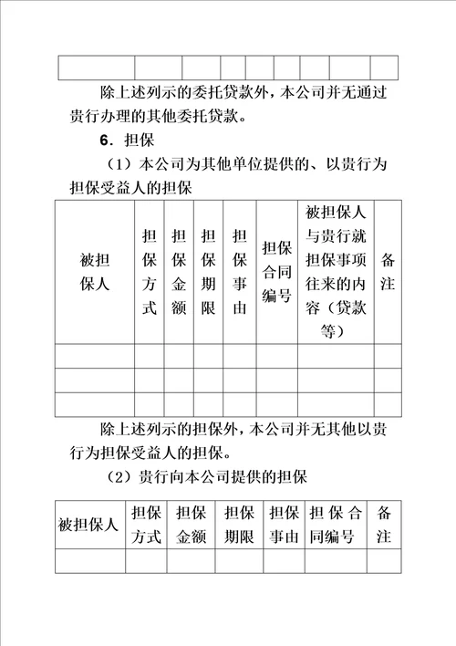 银行函证模板