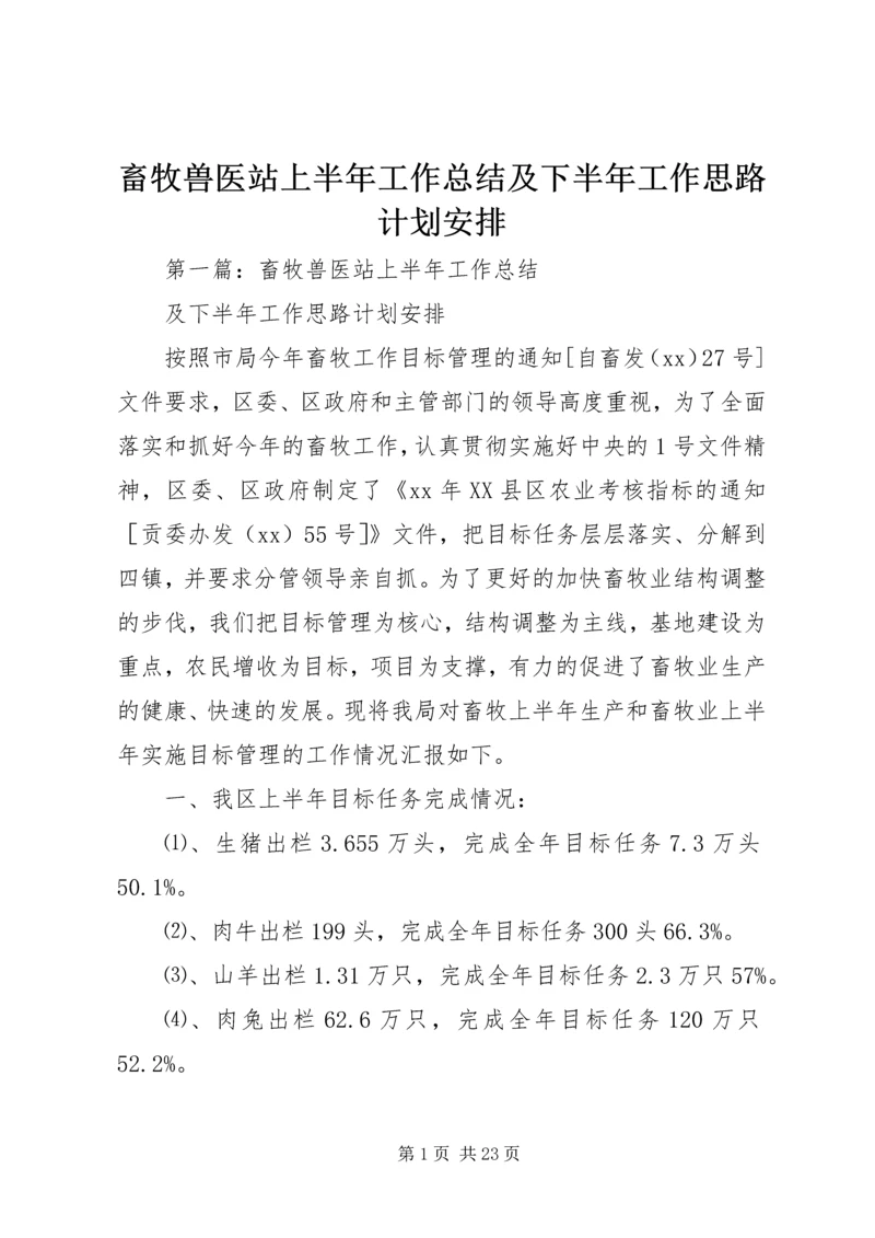 畜牧兽医站上半年工作总结及下半年工作思路计划安排.docx