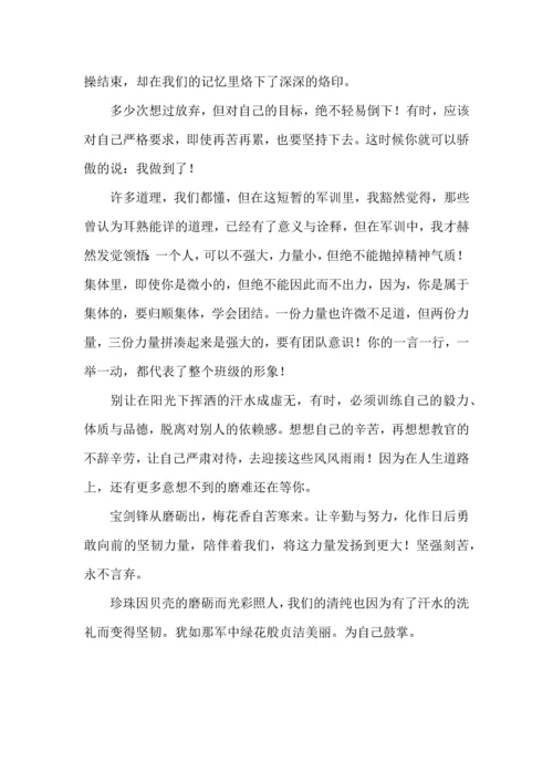 初中军训心得体会汇编八篇（三）.docx