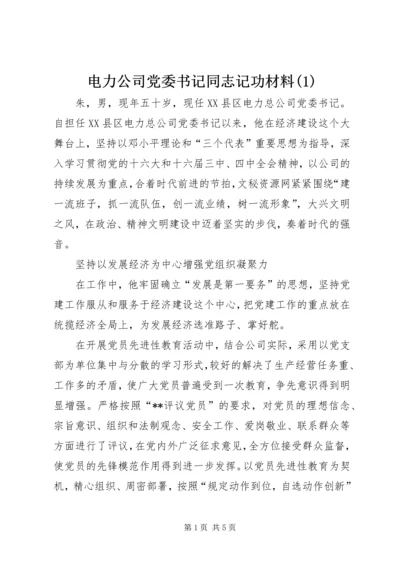 电力公司党委书记同志记功材料(2).docx