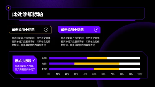 紫色科技风春季发布会用通用用PPT演示模板