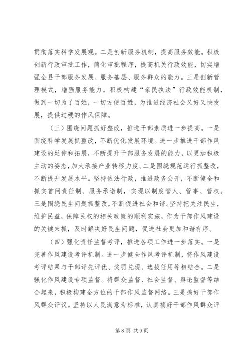 县干部作风建设活动情况汇报.docx