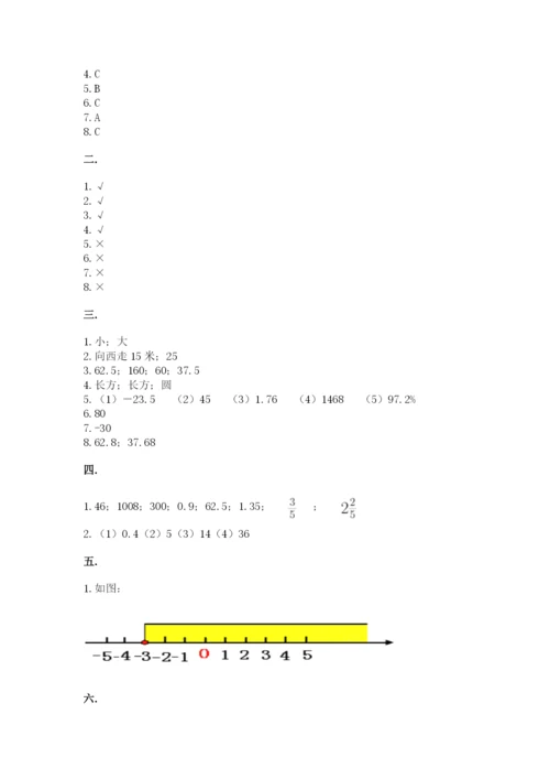 小学六年级升初中模拟试卷及完整答案（夺冠）.docx