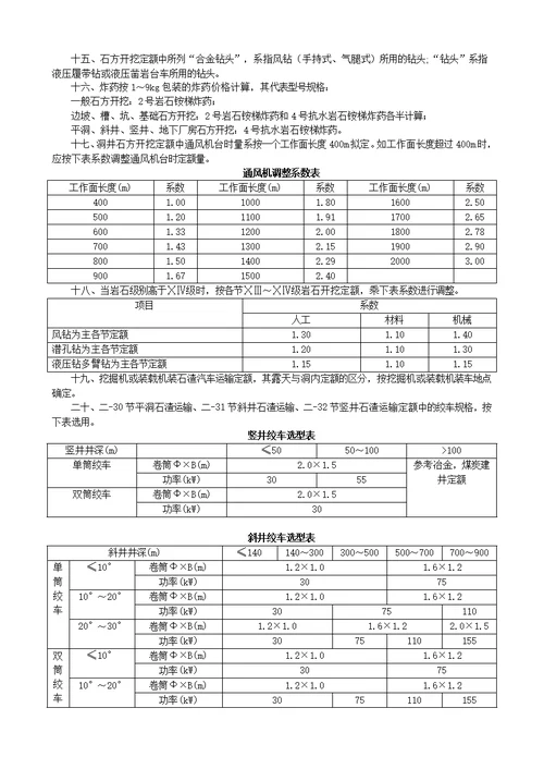 水利建筑工程概算定额定额说明