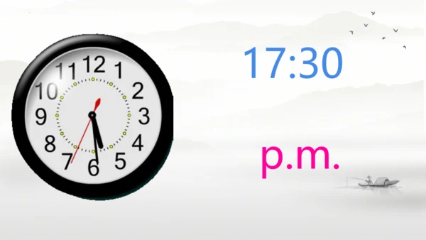Unit 2 What time is it? Part A  Let's  learn 课件(共6