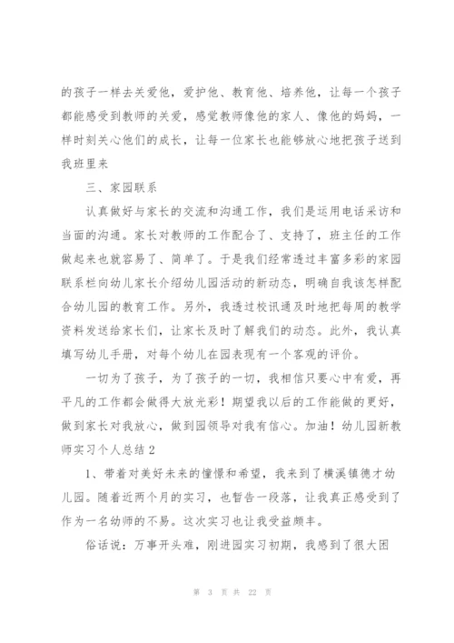 幼儿园新教师实习个人总结.docx