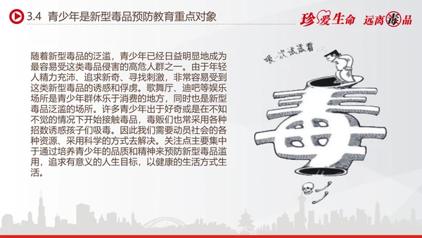 世界禁毒日宣传禁毒知识教学PPT模板