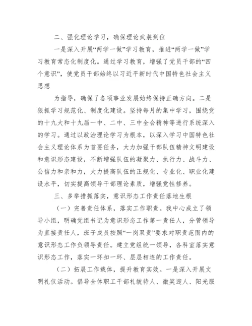 意识形态工作情况自查报告.docx