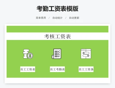 考勤工资表模版