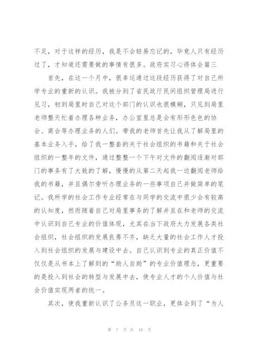 政府实习心得体会.docx