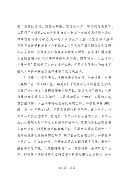 关于加强县农村食品药品安全宣传教育的思考 (2).docx