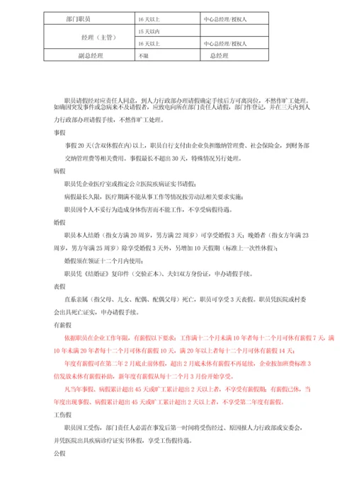 制造公司标准规章核心制度.docx