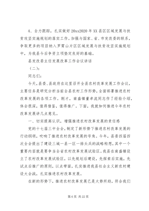 县发改委主任发展改革工作会议讲话.docx