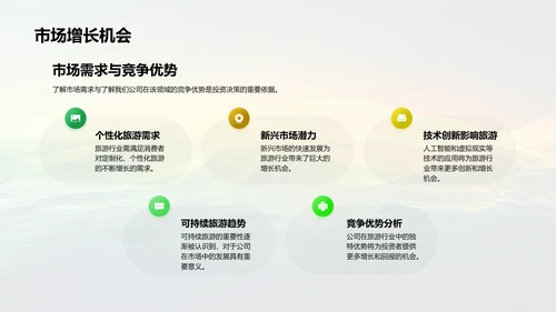 旅游业投资汇报总结PPT模板