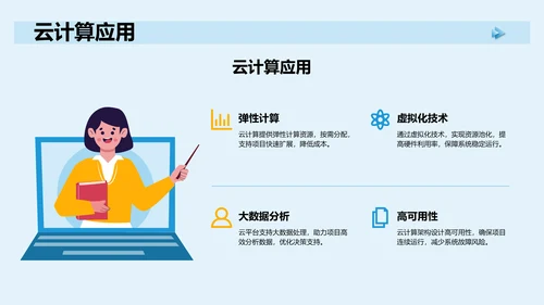 蓝色3D风项目答辩PPT