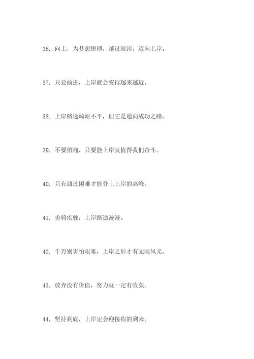 关于上岸的励志口号