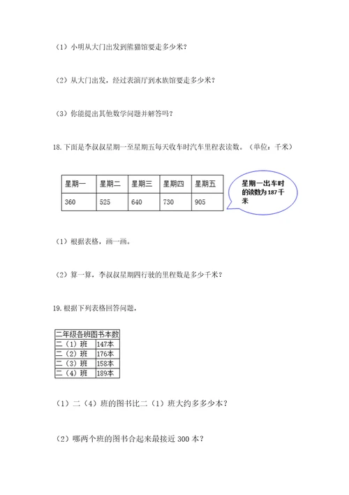 小学三年级数学应用题50道及参考答案能力提升