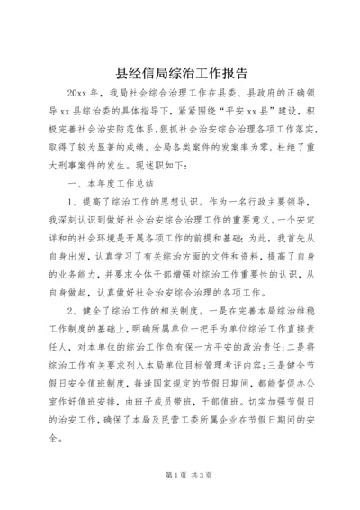 县经信局综治工作报告.docx