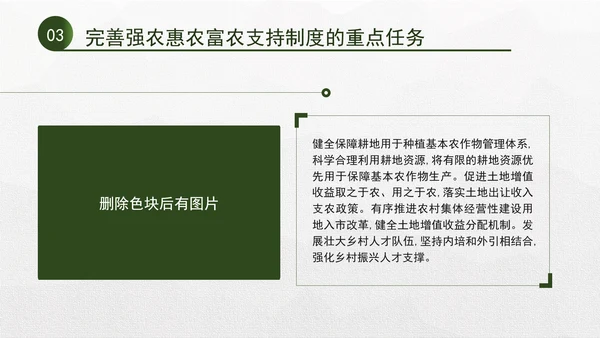 二十届三中全会关于完善强农惠农富农支持制度党课ppt