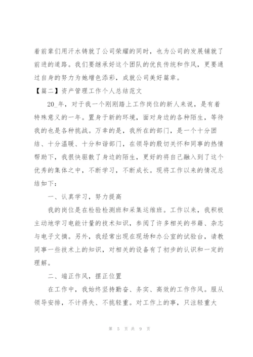 资产管理工作个人总结范文.docx