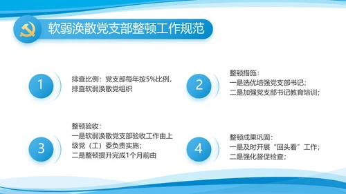 蓝色大气党建党支部年终工作总结PPT