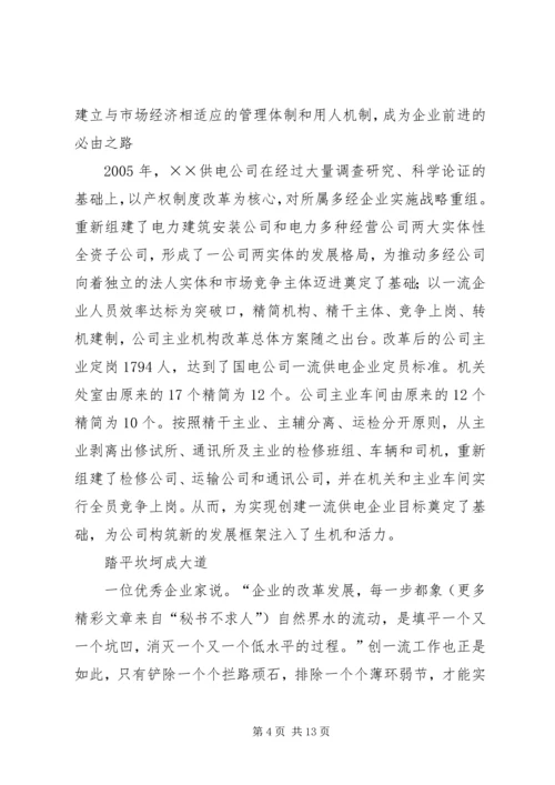 供电公司创建全国一流供电企业纪实 (5).docx