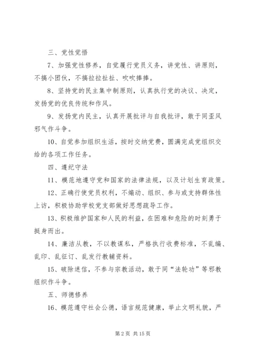 新时期优秀党员标准和不合格党员具体表现[范文大全] (4).docx