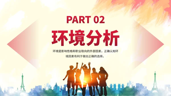 实景剪影励志学生毕业职业规划PPT模板