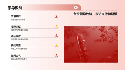 红色喜庆风热烈欢迎各级领导莅临指导工作PPT模板