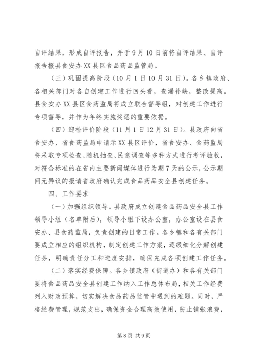 食品药品安全县活动方案.docx