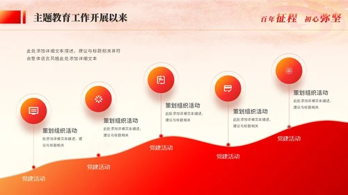 红金风党建工作汇报干部工作汇报述职报告党课ppt模板工作总结