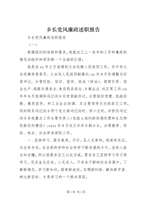 乡长党风廉政述职报告.docx