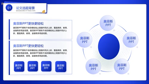 蓝色渐变大学论文毕业答辩PPT套装