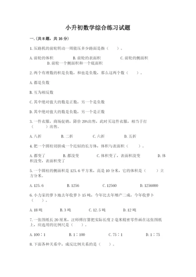小升初数学综合练习试题精品（全国通用）.docx