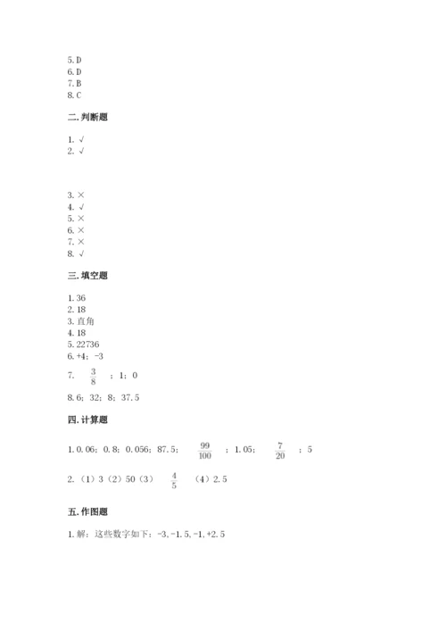 冀教版小学六年级下册数学期末综合素养测试卷（精练）.docx