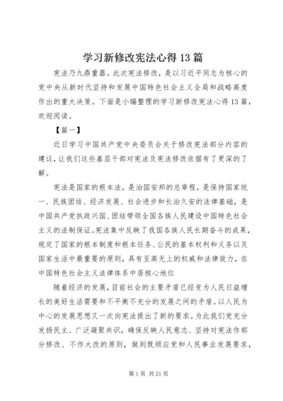 学习新修改宪法心得13篇.docx