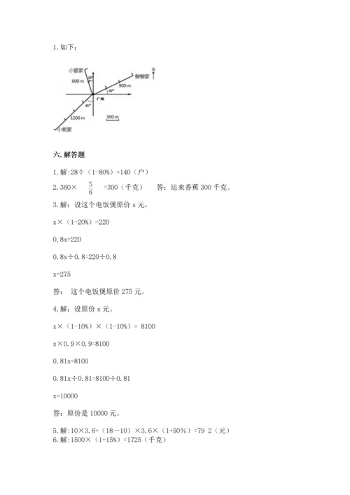 人教版六年级上册数学期末测试卷附完整答案（精品）.docx