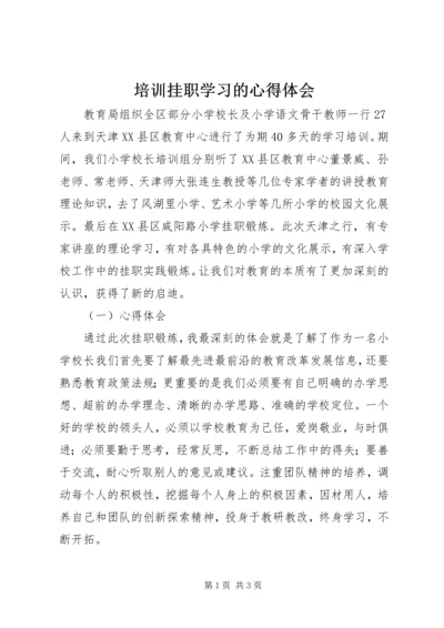 培训挂职学习的心得体会 (2).docx