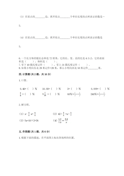 沧州市吴桥县六年级下册数学期末测试卷一套.docx